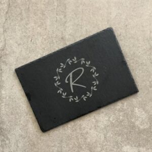 Personalized Slate Charcuterie Board 12x8 inch | Engraved Cheese Board Gift